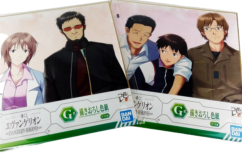 Evangelion Yui Gendo Kensuke Shinji Toji Art Shikishi Board set of
