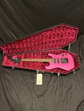 1987 Bc Rich St Iii Iridescent Pink Guitar W/coffin Case-excellent!!!