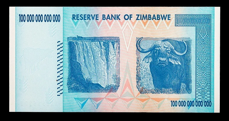 🇿🇼 ZIMBABWE 100 TRILLION DOLLAR AA/2008 P-91 LOT OF 5 UNC NOTES - Image 2 of 4
