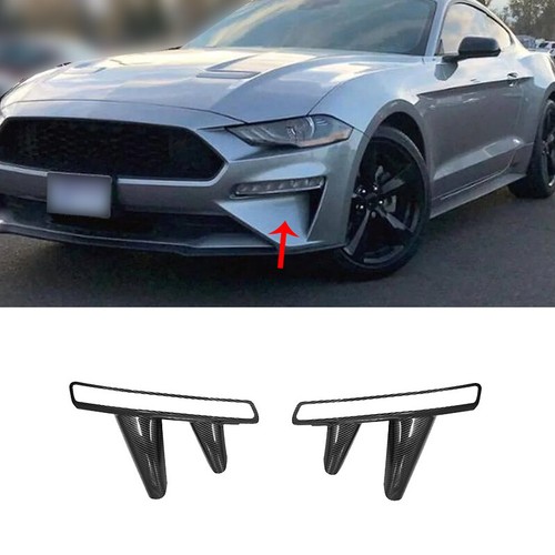 Lámpara antiniebla delantera de fibra de carbono borde 2 piezas apta para Ford Mustang 2018-2021 - Imagen 9 de 10