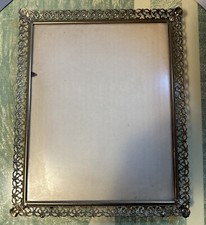 VTG Gold Metal Picture Frame 8X10 Filigree Wedding Retro Chic 19 