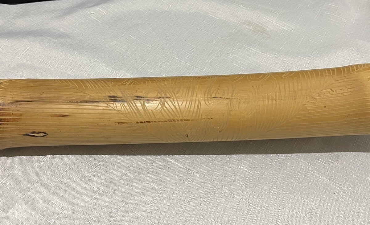 2470❣️ シータル　インド楽器 Jamaican Hand-Carved Hollow Bamboo Tube Zither Primitive