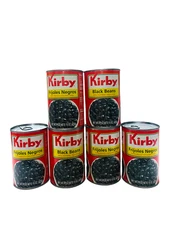 6 Cans Kirby Black Beans/Frijoles Negros Creole Seasoning Ready To Eat 15oz
