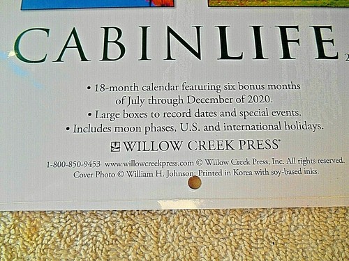 *NEU* CABIN LIFE 2021 18 MONATE WANDKALENDER NOCH VERSIEGELT 10,5" X 13" - Bild 6 von 10