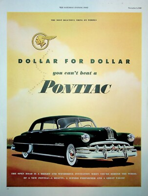 Original Pontiac 1950 ''a superb performer'' Paper Ad