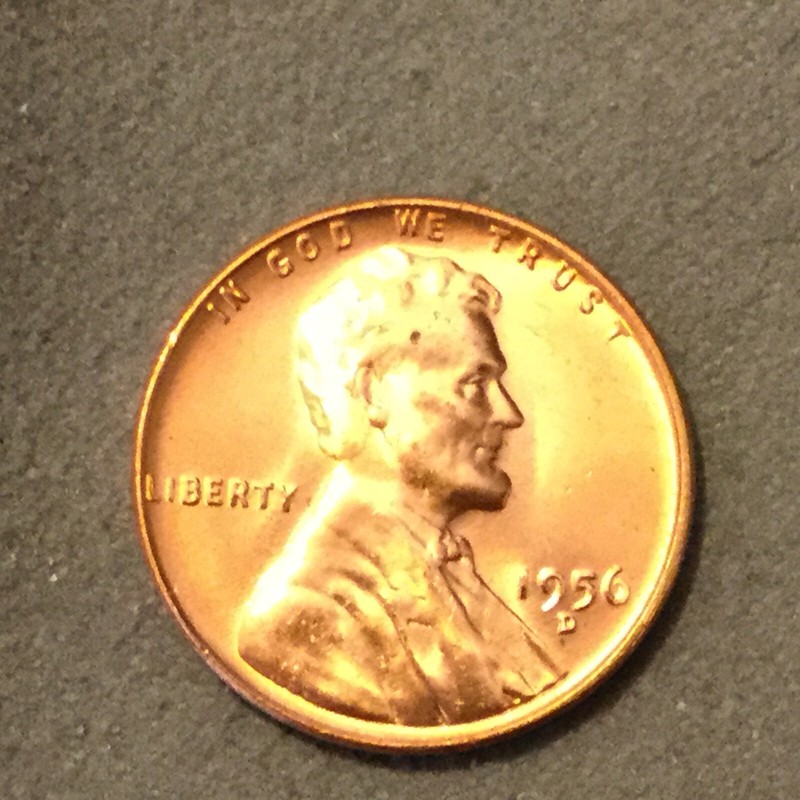 1956 D LINCOLN CENT - UNCIRCULATED - BU RED - NICE COIN !!!
