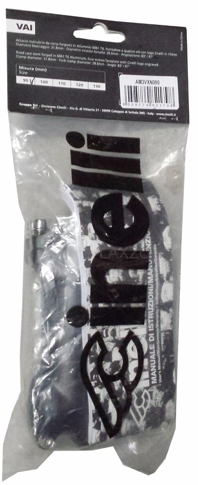 Cinelli Vai Road Bike Alloy Handlebar Stems Matt Black Threadless Stems - Image 3 of 4