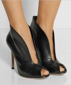 open front ankle boots