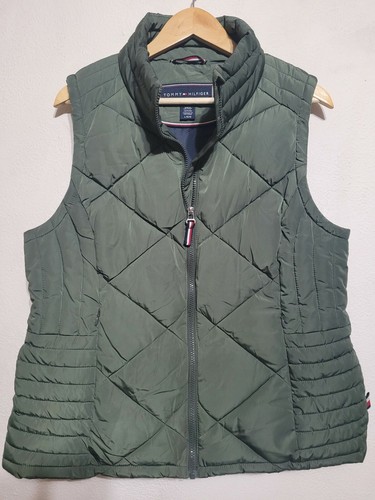 Army Green Full Zip Puffer Vest Size 