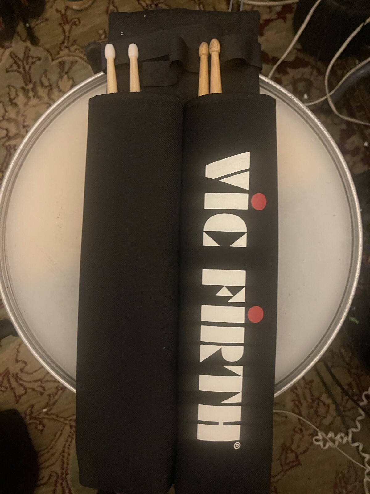 2 Pair 1 7A & 1 7AN Vic Firth Drum sticks With Quiver Stick bag Bundle