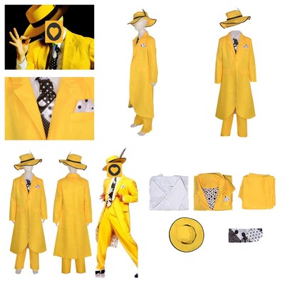 Kids The Mask Jim Carrey Stanley Ipkiss Cosplay Children Costume fullsuit