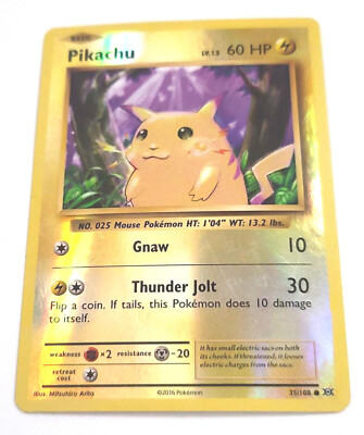 Pokemon Card 2016 Pikachu XY Evolutions Reverse Holo 35/108 HP60