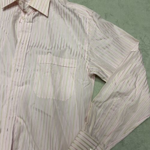 Canali Dress Shirt Size Medium With Small Stains on Collar - Picture 3 of 8