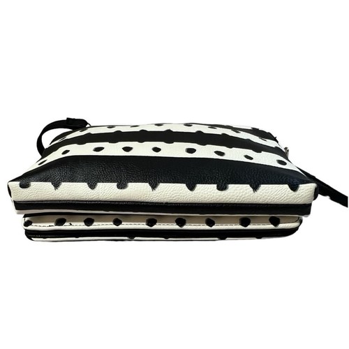 Betsey Johnson Polka Dot Black & Cream Multi Compartment Crossbody Bag - Picture 7 of 18
