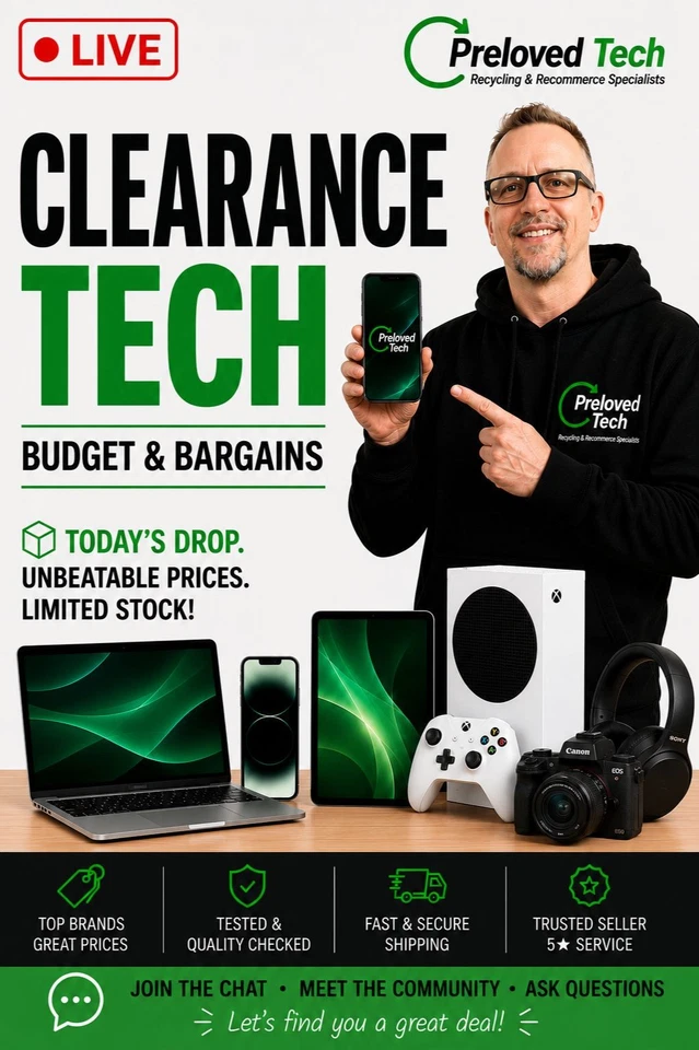 Clearance Tech | £1 Starts 60s Auctions | Mobiles, Laptops, Tablets + More