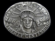 RL13135 NOS VINTAGE 1986  STATUE OF LIBERTY CENTENNIAL  COMMEMORATIVE BUCKLE