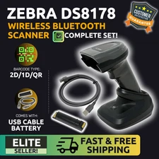 Zebra Symbol DS8178-SR 2D/1D/QR Wireless Bluetooth, Includes Cradle + USB ✅