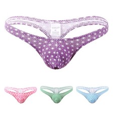 Men Comfortable Cotton G Strings Breathable Low Waist Underpants Pouch Style