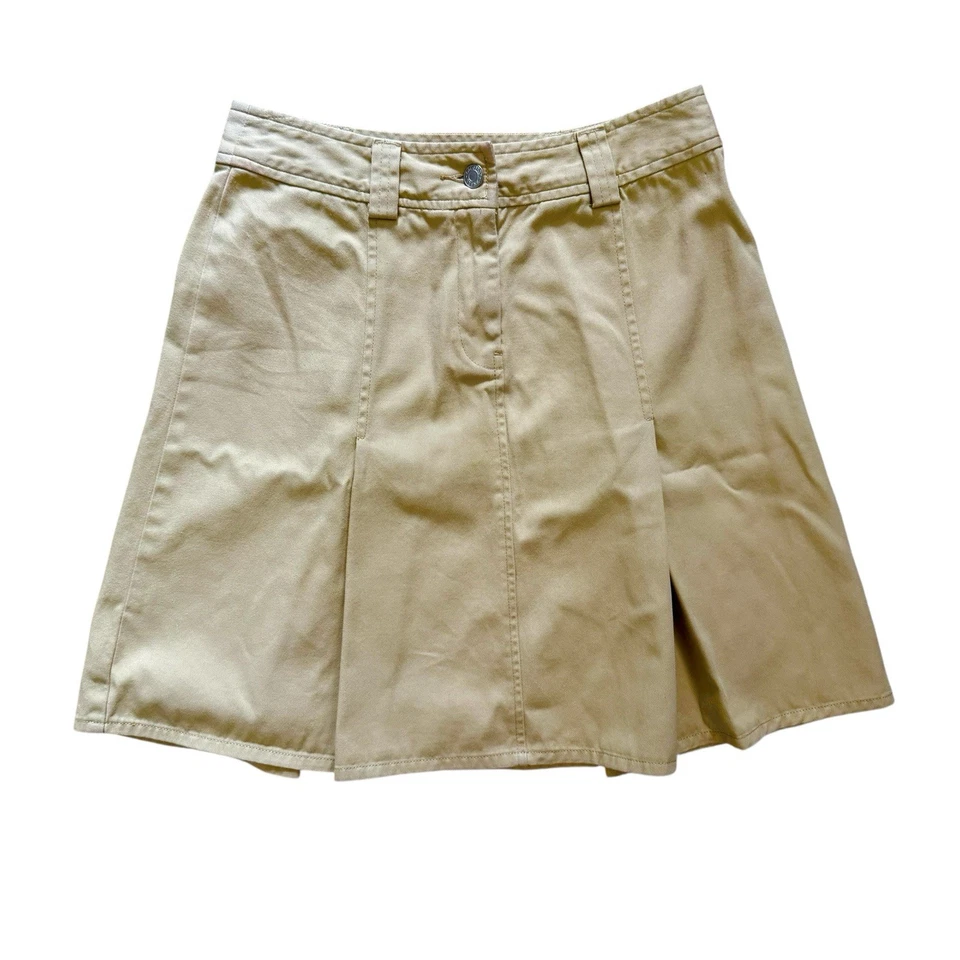 Falda De Colección Años 90 Geoffrey Beene Deportiva Plisada Caqui Talla 2 Foto 3 de 4