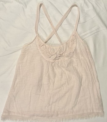 Vintage Y2K Abercrombie Fitch Babydoll Pink Tank Top M Bella Swan 90s Mean Girl