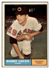 1961 TOPPS #537 BOBBY LOCKE INDIANS EX-MT SET BREAK 525517 (KYCARDS)