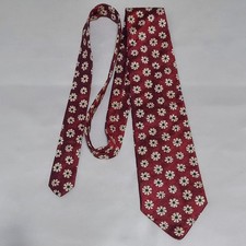 Jos. A. Bank Premier Collection Men's Silk Red Floral Tie Made In USA