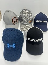 Under Armour  Bauer Youth Adjustable and Fitted Breathable Baseball Caps Lot