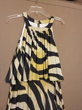 Chico’s Summer Maxi Dress Sleeveless Overlay Knit Women's Size 1 (8-10) Resort