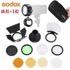 US Godox AK-R1 S-R2 Accessory Kit Honeycomb Snoot Diffuser Filters For V1 V100