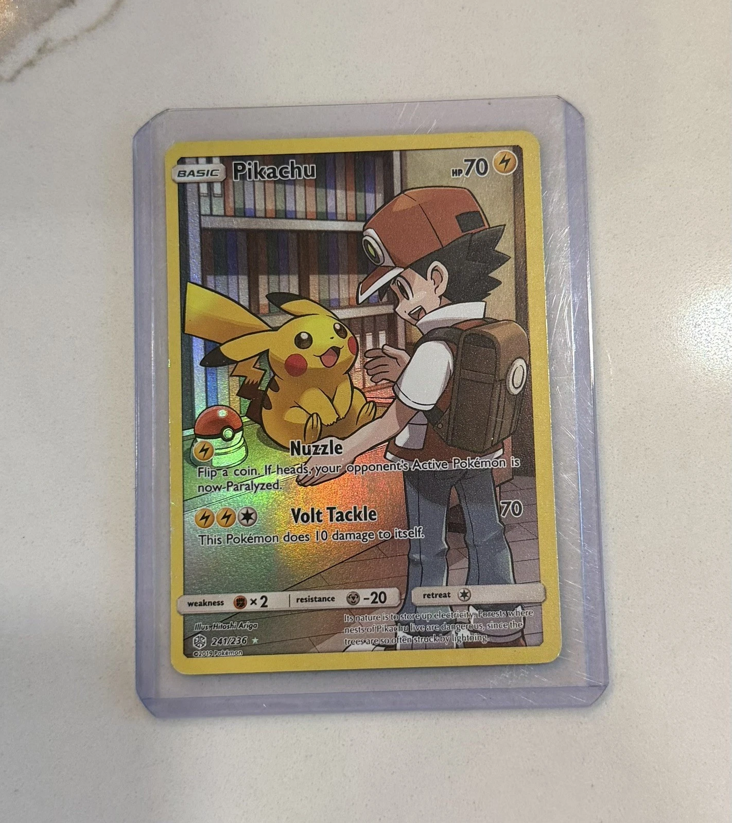 Pikachu Secret Rare 241/236 Cosmic Eclipse SM12 Pokémon Card Sun & Moon NM/M