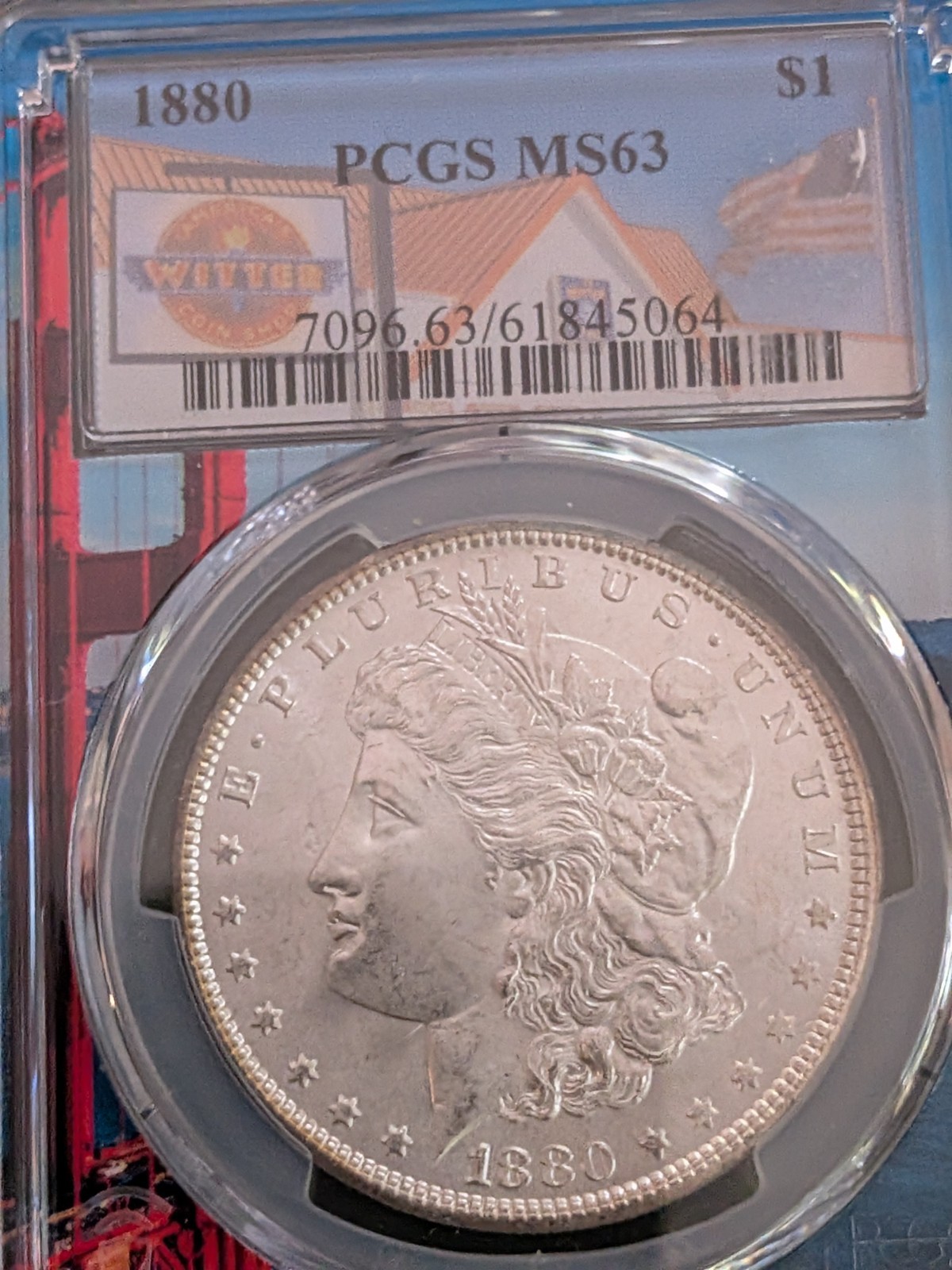 1880 P Morgan Silver Dollar $1 PCGS MS63