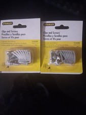 Lot Of 2 Stanley Screen/Storm Door Clips  Screws Aluminum 16 Total Clips Bolts