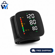 Wrist Blood Pressure Monitor Automatic BP Machine Digital Cuff Heart Rate LCD