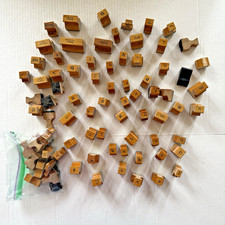 60  Piece VINTAGE RUBBER STAMPS Letters  Numbers  More 