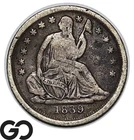 1839-O Seated Liberty Half Dime, No Drapery, Tough Collector Type, XF Bids 160