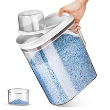 Laundry Detergent Dispenser with Lid, 3.5L/8Lbs, Scent Booster Beads