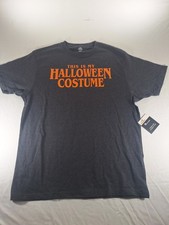 Way to Celebrate Halloween T-Shirt Men's Large Gray Glow Costume Graphic Tee New
