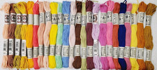 24 DMC Retors 4 Matte Embroidery Floss Lot of 24 Different Colors X