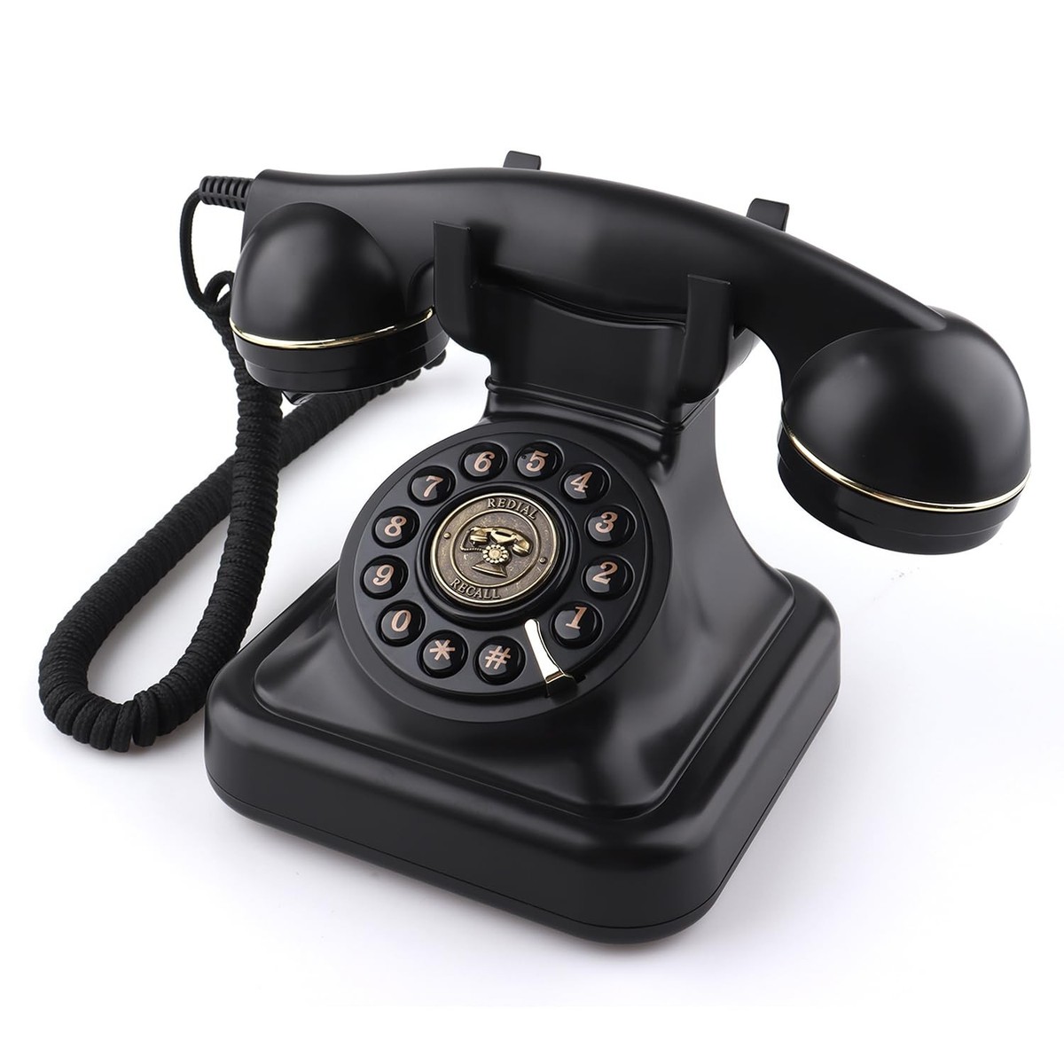 SIXDEFLY Old Fashioned Landline Phones with Classic Metal Bell