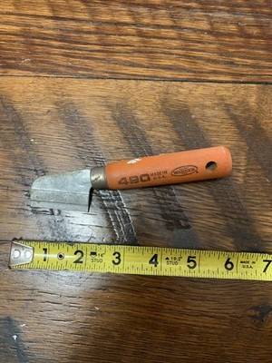 Vintage Warner Tools No. 490 Scraper Tool w/ Wood Handle Razor Blade Made In USA