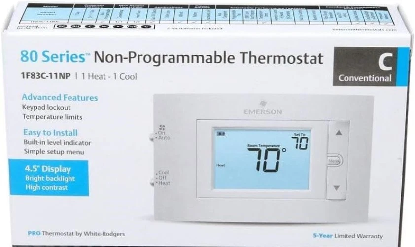 24V Non-Programmable Thermostat - Backlight, Touch Control - Image 4 of 4