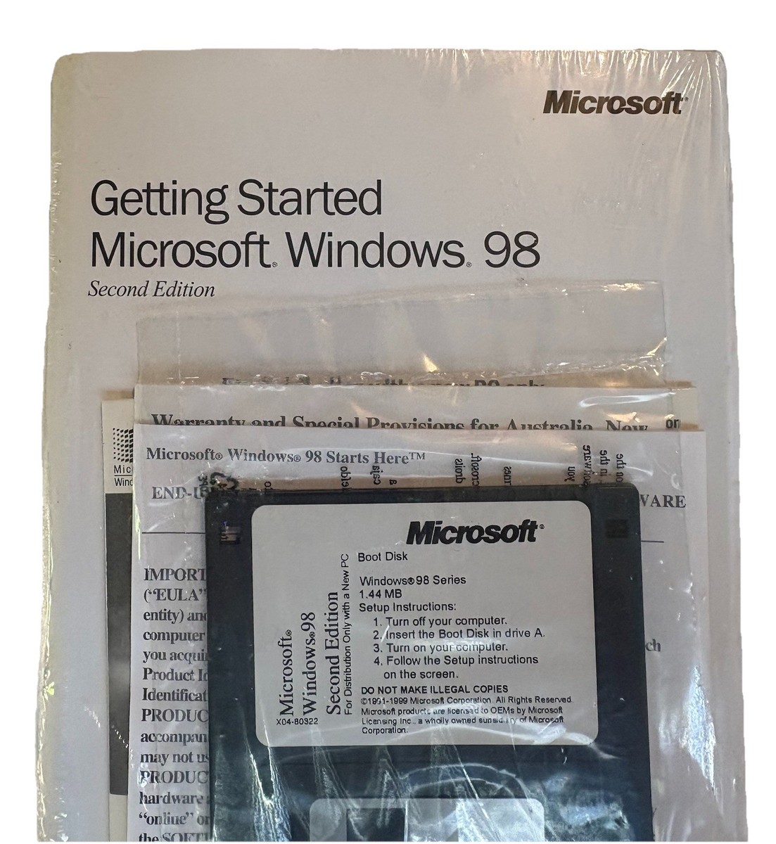 Microsoft Windows 98 Second Edition Software X04-80322 Floppy Disk