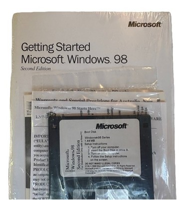 Microsoft Windows 98 Second Edition Software X04-80322 Floppy Disk