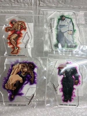 Hanma Baki Acrylic Carabiner Set of 4 Baki Yujiro Oliva Hanayama