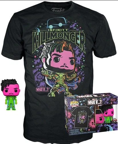 Funko Pop! Marvel What If... Killmonger Blacklight Pop & XL Tee Target Exclusive