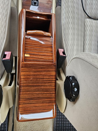 Caja de almacenamiento Mercedes W124 madera portavasos consola central caja de cassette Zebrano - Imagen 3 de 12