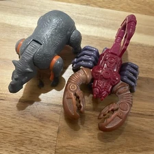 1998 McDonald's Happy Meal Toy Transformers Beast Wars Scorponok Rhinox 