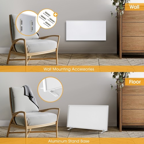 170W Electric Wall Mounted/Free Standing Panel Heater Infrared Heating Panel - Picture 5 of 6