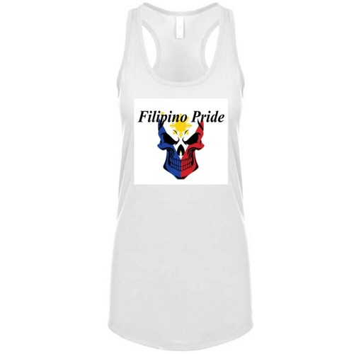 Tshirt Filipino Flag Skull White T Shirt - Picture 3 of 4