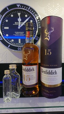Glenfiddich Single Malt Scotch Whisky Solera Fifteen15 Sample Probe 40ml/100ml 